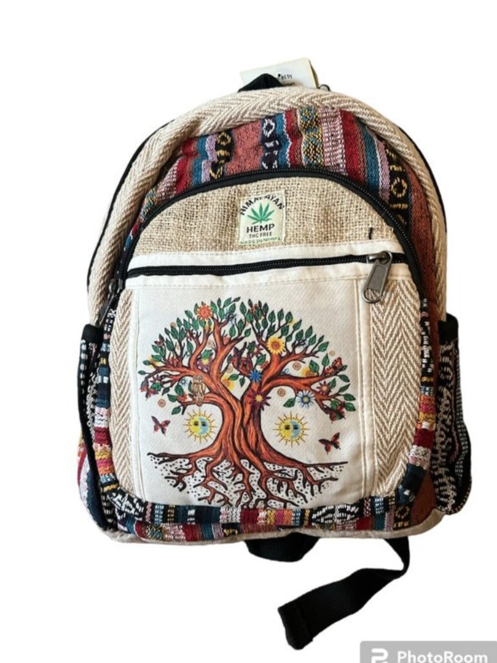 Rising International Tree of Life Hemp Backpack NWT